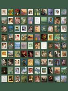 400sheets Random Vintage Pattern Material Paper Back To School - Multicolor - View 6