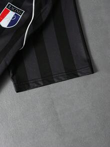 Aesthetic Post TOKVUE 男女通用条纹套头卫衣，街头风美式卫衣，秋冬款，情人节款，春夏款，送男友礼物，狂欢节款，复古款，街头服饰款，派对款，圣帕特里克节款，外出款 - 黑色 - 查看 5