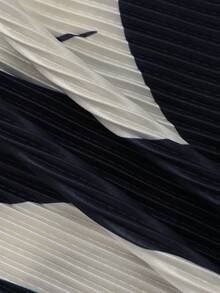 Franclia Elegant och sexig bandeauklänning med heltäckande tryck och rynka för kvinnor, sommar - Multifärgad - Visa 7