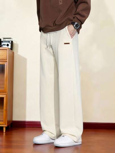 Manfinity Hypemode 男士休闲斜插口袋抽绳腰裤，运动简约风，适合日常穿着