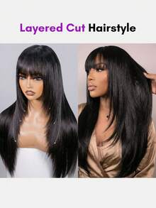 ALL READY WIG Tóc giả không keo Wear & Go cắt nhiều lớp thẳng mái 9x6 tóc giả ren phía trước trong suốt kiểu chữ T nhổ sẵn đường chân tóc tự nhiên các nút tẩy nhỏ mật độ 180% 16-24 inch sử dụng hàng ngày chất lượng cao không cần keo chịu nhiệt thân thiện với người mới bắt đầu trang phục đi nghỉ lễ hội du lịch vũ hội hóa trang ngoài trời trường học bãi biển trường học đám cưới cắm trại trang phục ngày lễ trang phục mùa hè rung cảm kỳ nghỉ quyến rũ thanh lịch giản dị phong cách thời trang Y2k Ss25 từ khóa - SNatural - Xem 7