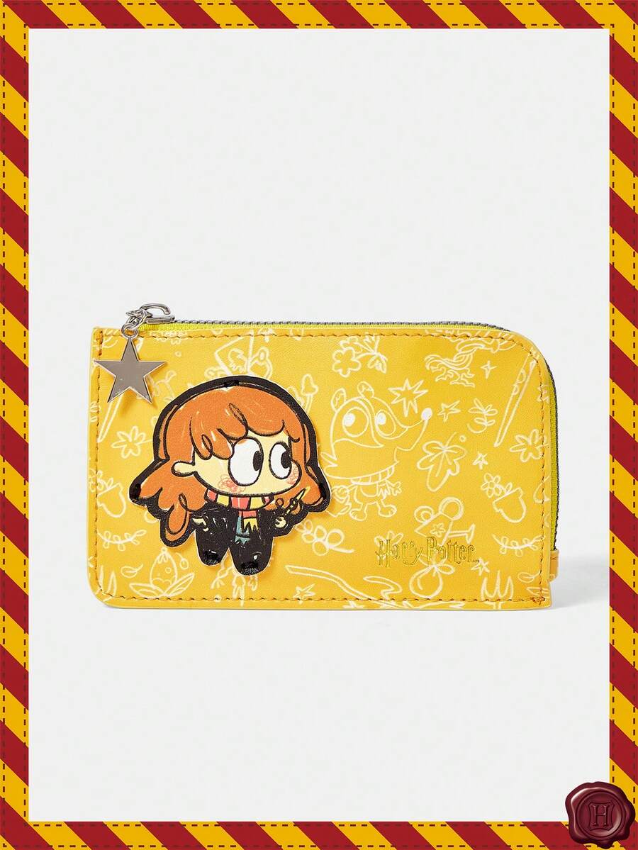 HARRY POTTER X SHEIN Cute Cartoon Convenient Change Purse - Yellow - View 1