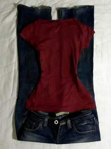 Glimmora 女士数码印花修身短袖T恤 - 彩色 - 查看 2