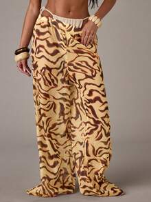 SHEIN BAE 女士撞色印花休闲罩衫 - 彩色 - 查看 5