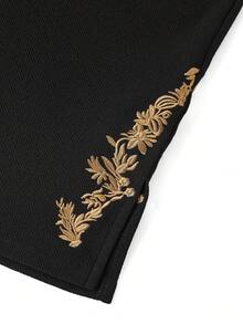 Ellevyn Women's Floral Print Casual Versatile Commute Mini Skirt