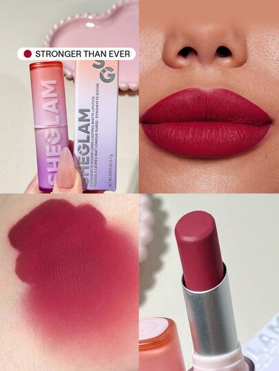 SHEGLAM LáPiz Labial Mate De Larga DuracióN Dynamatte Boom: MáS Fuerte Que Nunca LáPiz Labial Cremoso Mate Resistente Al Agua En 20 Colores LáPiz Labial IncreíBle Antiadherente A Prueba De Transferencias Oferta De Regalo De Navidad LáPiz Labial Rojo Lip Combo Marca Belleza Maquillaje Maquullaje CosméTica Para Mujeres NiñAs Perfecto Para Invierno Primavera Ideal Para Y2K Elegante Moda Adecuado Para CumpleañOs Regalo Fiesta Listo Mejor Color