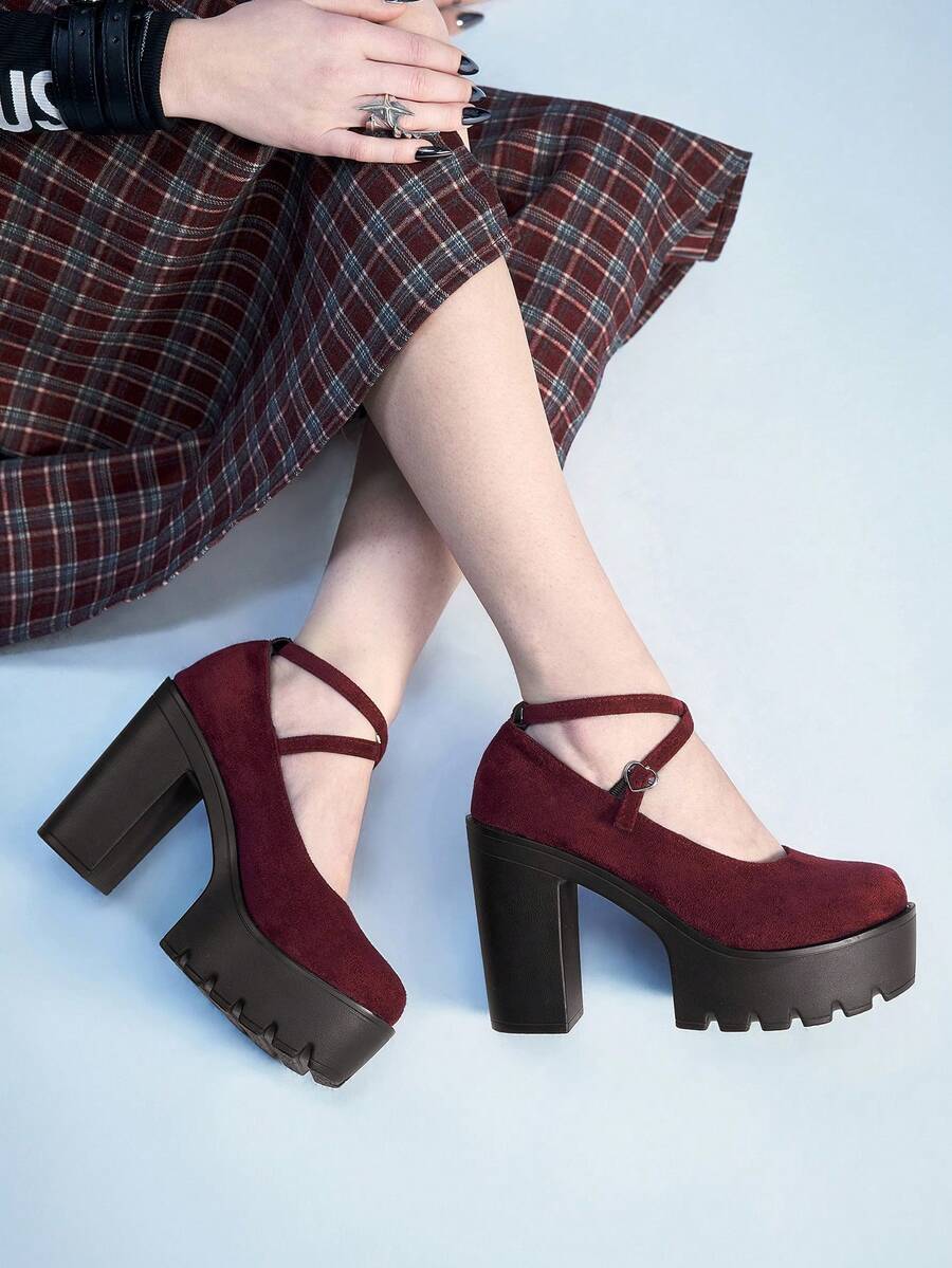 Sugerpunk Women Pumps Valentine's Day - Red suede - View 1