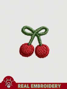 Resyla 女士樱桃刺绣修身短袖T恤 - 白色 - 查看 6