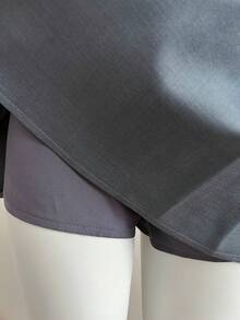 Elamini Women's Sleeveless V-Neck Thin Vest And Low-Waist Mini A-Line Skirt Suit Set, Elegant For Commuting, Spring/Summer - Light Grey - View 5