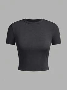 SHEIN EZwear 女士休闲简约T恤，多件装 - 彩色 - 查看 9