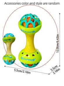 1PC Single Head Double Head Dinosaur Rattle Toy Baby Infant Teething Shaker Sensory Learning Toy Free Developmental Gift - Multicolor - View 5