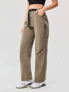 OutZeal Women Hiking Pants Camping Hiking Slim-Fit Adjustable Belt With Multi Pockets - Khaki - View 8