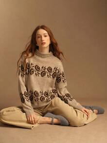 Rosivie Women's Buckle Design Elegant Warm Casual Shoes For Winter Valentine's Day - Khaki - View 7