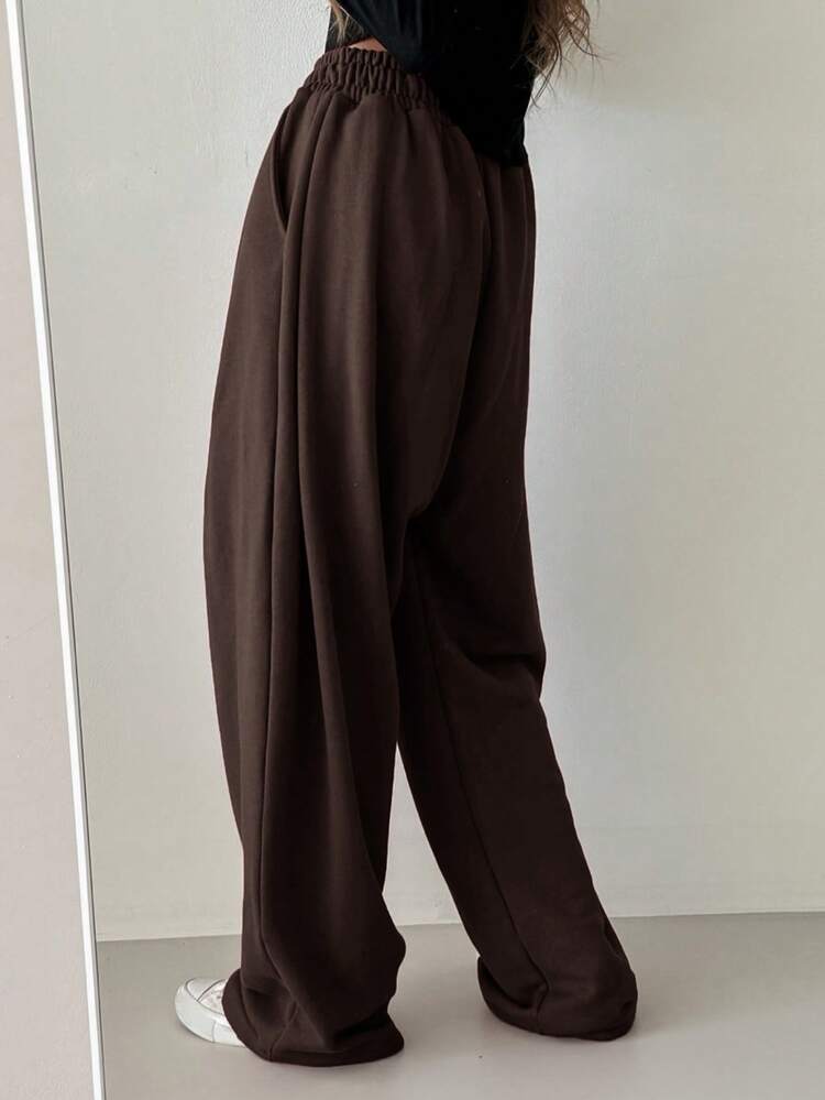 Women's Loose Elastic Waist Drawstring Street Style Sweatpants, Casual Sports, All Season