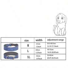 Vòng cổ cho thú cưng bằng da dập nổi, lớp lót spandex mềm mại, kiểu dáng cổ điển, phù hợp cho chó cỡ trung bình và lớn. - Nhiều màu - Xem 10