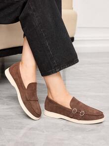 Sleekvia 25th Anniversary Women Loafers Shoes Slip-On Comfortable Soft Bottom Casual Shoes Valentine's Day - Brown - View 4