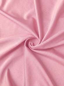 MaterniChic Maternity Solid Color Pleated Collar Fitted Sleeveless Dress - Baby Pink - View 7