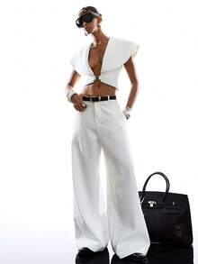 LYSMO 2026新款极简主义春夏女装性感纯色双层无袖背心/夏季女装/夏季假期/夏季女装/春季女装/春假/春季上衣/狂欢节服装/2026狂欢节女装造型/派对上衣/沙滩/女士沙滩装/女士沙滩装/女士外出上衣/外出/优雅女式衬衫/女士优雅衬衫/女士度假/女士假期/夏季假期/女士假期/夏季假期/女士休闲衬衫/Y2K/2000年代风格/Y2K女装/返校季 - 米色 - 查看 5