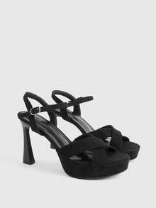 CUCCOO LuxiPop Women Heeled Sandals - Black - View 3