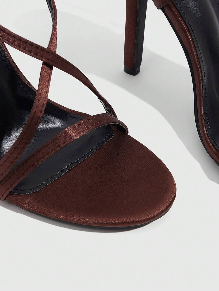 CUCCOO SZL Casual Minimalist Buckle Thin Heel Women Heeled Sandals Valentine's Day