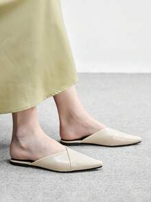 CUCCOO BIZCHIC 女士尖头休闲平底鞋，百搭时尚 - 白色 - 查看 5