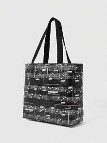 ROMWE Grunge Punk Túi xách nữ - Đen và trắng - Xem 2