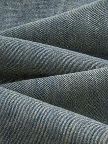 Manfinity ZONE917 Men's Washed & Distressed Denim Cargo Pants Going Out Hang Out Party Street Work - Light Wash - View 5