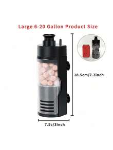 Pequeño filtro de esponja biológica para acuario montado en la pared, filtro silencioso mini para pecera de 2-10 galones (pequeño) para cría de alevines, bettas y camarones - Negro - Ver 5