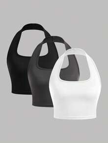 SHEIN Girlism 3件套少女背心和吊带衫 - 彩色 - 查看 11