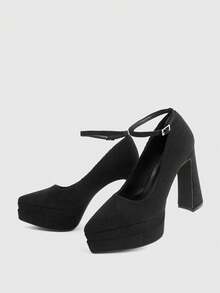 CUCCOO LuxiPop Women's High-Heeled Single Shoe Water Table - Black 2 - View 2