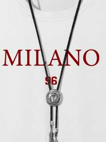 Manfinity Homme Áo thun nam ngắn tay cổ tròn in chữ, kiểu dáng thường ngày, đa năng. - trắng - Xem 2