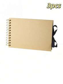 1pc/3pcs A5 Set Photo Album, Scrapbook, Creative Bow Doodle Pages, Collectible Commemorative Album Set - Multicolor - View 10