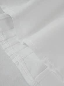 Trelyra 女士法式优雅蕾丝拼接圆领蝴蝶结无袖短款休闲百搭背心，春夏款 - 白色 - 查看 6