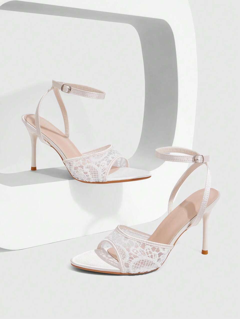 CUCCOO SZL Women's Casual Solid Color Buckle Thin Heel Sandals Valentine's Day Prom Heels Summer Shoes