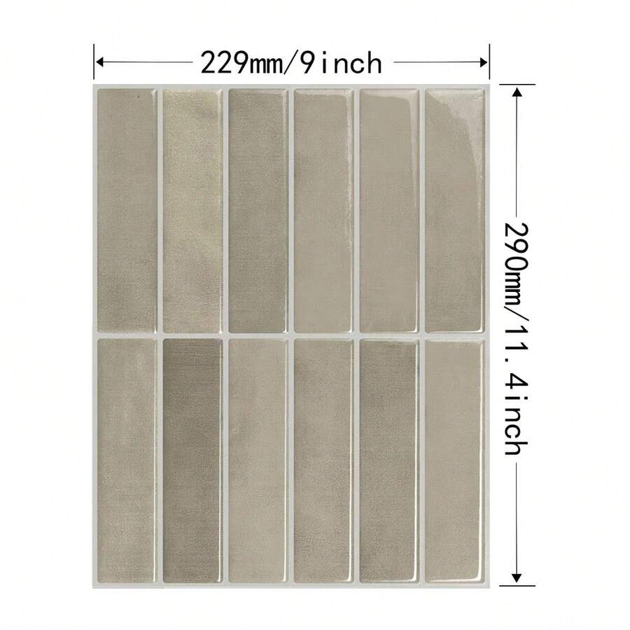 5pcs 3d Epoxy Resin Wall Stickers, Pu Self-Adhesive Kitchen And Bathroom High-Temperature Resistant Pet Tile Stickers And Wallpapers - Multicolor - View 1