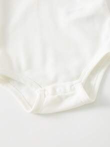 Cozy Pixies Baby Boy Cartoon Horse Pattern Soft Knit Polo Collar Romper - White - View 5