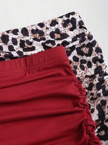 Olithes 2pcs Women Elegant Ruffle Hem Bodycon Mini Skirt Set - Multicolor - View 6