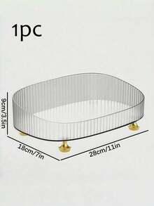 1/2 hộp đựng đồ để bàn bằng acrylic trong suốt có chân có thể xếp chồng lên nhau, khay đựng đồ trang điểm, nước hoa, mỹ phẩm, chăm sóc da, đồ dùng phòng tắm, đồ trang trí nhà cửa, quà tặng - Trong sáng - Xem 9