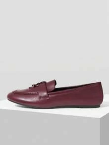 Mnmlis Women Flats - Burgundy - View 2