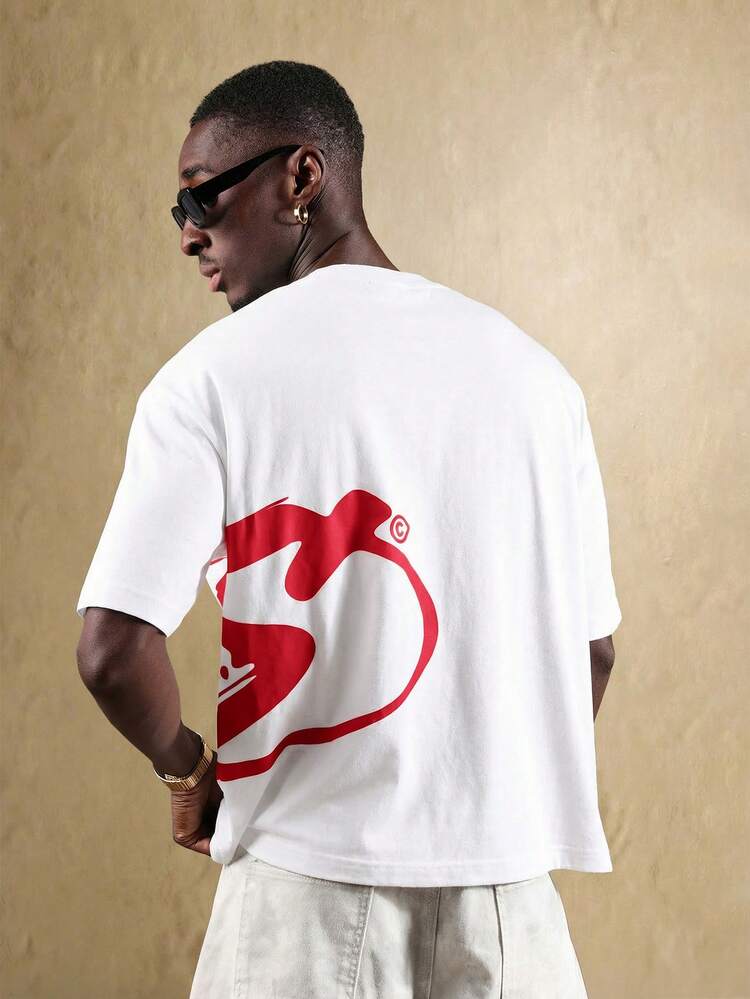 Oversized Graphic Print Crew Neck Tee