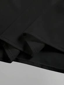 GlowEve CURVE 大码女式白色刺绣短袖V领衬衫，柔软面料无袖上衣，适合毕业典礼、节日、情人节、音乐节、母亲节、万圣节、感恩节、复活节、国庆节、舞会、约会、派对、婚礼、郊游等场合。 - 黑色 - 查看 5