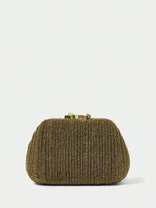 SHECARRY Women's Elegant Fashion Party Clutch Bag - Gold - View 3