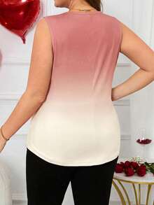 EMERY ROSE Áo tank top xếp ly dáng rộng mùa hè cho nữ, trang phục nghỉ xuân, trang phục đi nghỉ mát, trang phục dự tiệc, trang phục đi chơi, quần áo mới năm 2026, đơn giản và thời trang cho mặc hàng ngày, áo không tay cỡ lớn, áo mùa hè cỡ lớn. - Hồng - Xem 2