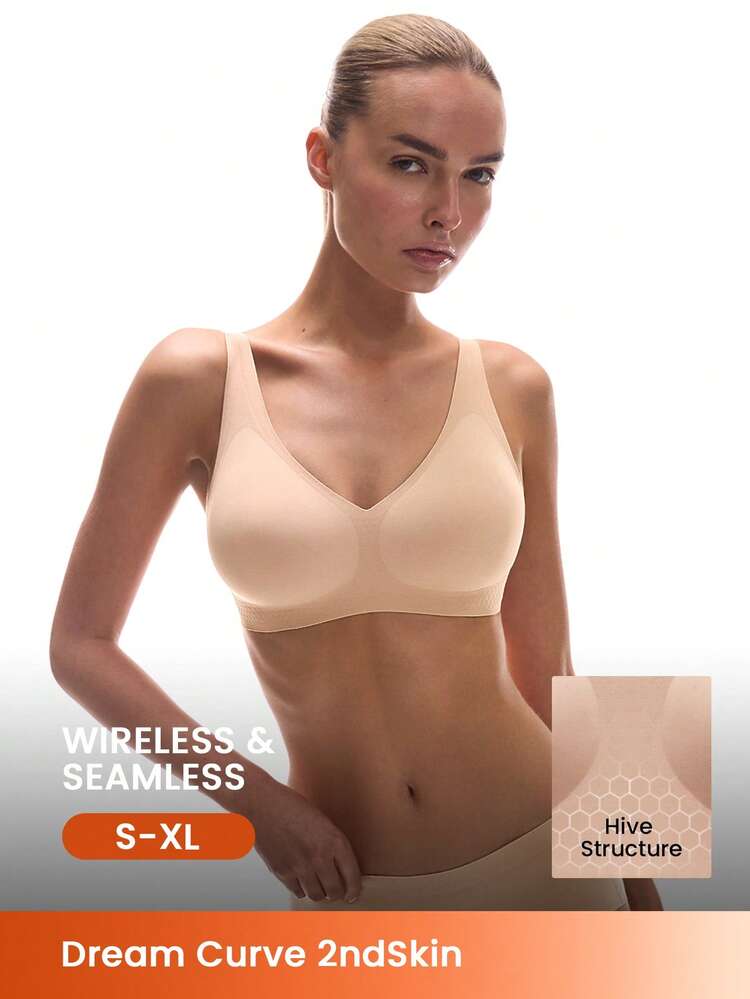 Dream Curve 2ndSkin Wireless Seamless Plunge Lounge Bra