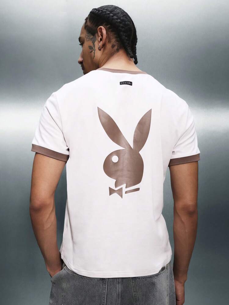 PLAYBOY X SUMWON Crew Neck Logo Print Ring Tee