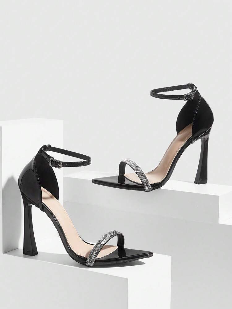 CUCCOO SZL Women Shoes Pointed Buckle Stiletto Medium Heel High Heel Elegant Generous Casual Simple Comfortable Portable Footwear Workplace Commuting Women High Heel Sandals Sandals Slippers Dating Elegant Wear Banquet Sexy Dance Workplace Wear Formal Occasions Valentine's Day Prom Heels