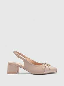 CUCCOO BIZCHIC Women's Classic Low Heel Slip-On Flats, Black For Christmas Valentine's Day Spring Shoes - Apricot - View 2