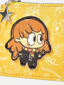 HARRY POTTER X SHEIN Cute Cartoon Convenient Change Purse - Yellow - View 3