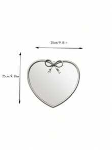 Joivida 1pc Heart-Shaped Butterfly Heart-Shaped Mirror, Student Dormitory Dressing Mirror, Heart-Shaped Small Gift Mirror, Suitable For Bedrooms, Living Rooms, Foyer And Bathroom, Ideal Valentine's Day Gift - Multicolor - View 9