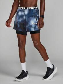 Sport MetroGents Men's Sports Shorts, Running, Workout, Outdoor Casual - Blue - View 3